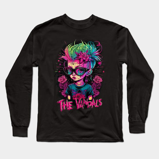 Punk Girl - The Vandals Vintage Long Sleeve T-Shirt by VACO SONGOLAS